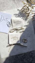 6x6cm Wedding Rings Gift Bag Handmade with recycled Vegan Suede, White Ring Pouch in Gold or Silver available for personalisation